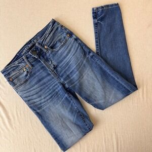 American Eagle Airflex Skinny Jeans Mens 28x30 Medium Wash Denim Blue Skinny Fit